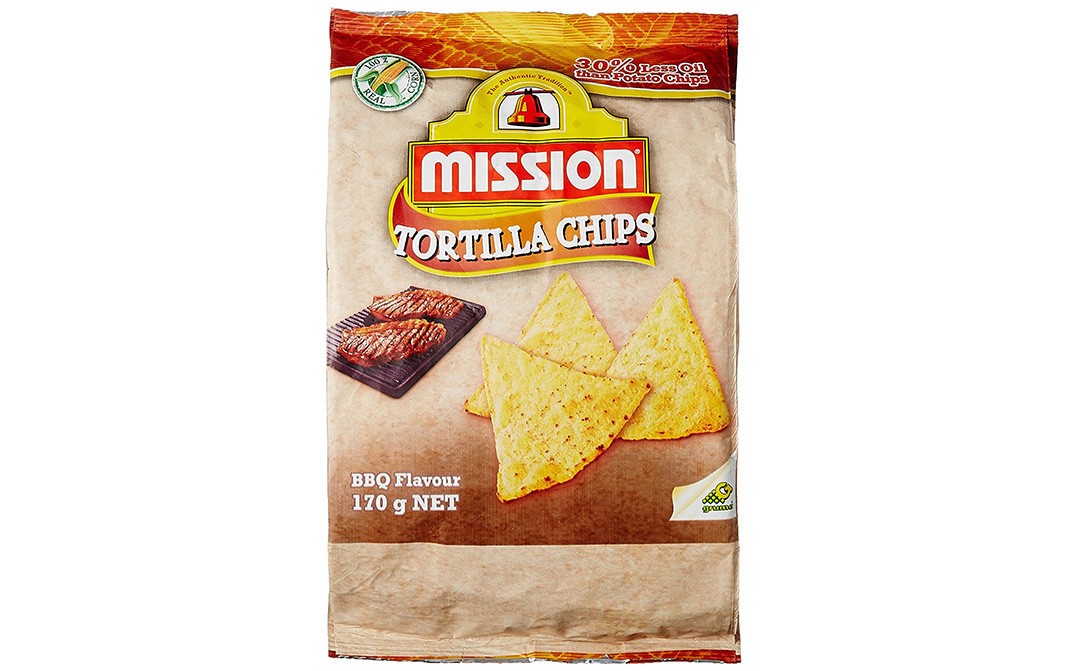 Mission Tortilla Chips BBQ Flavour   Pack  170 grams